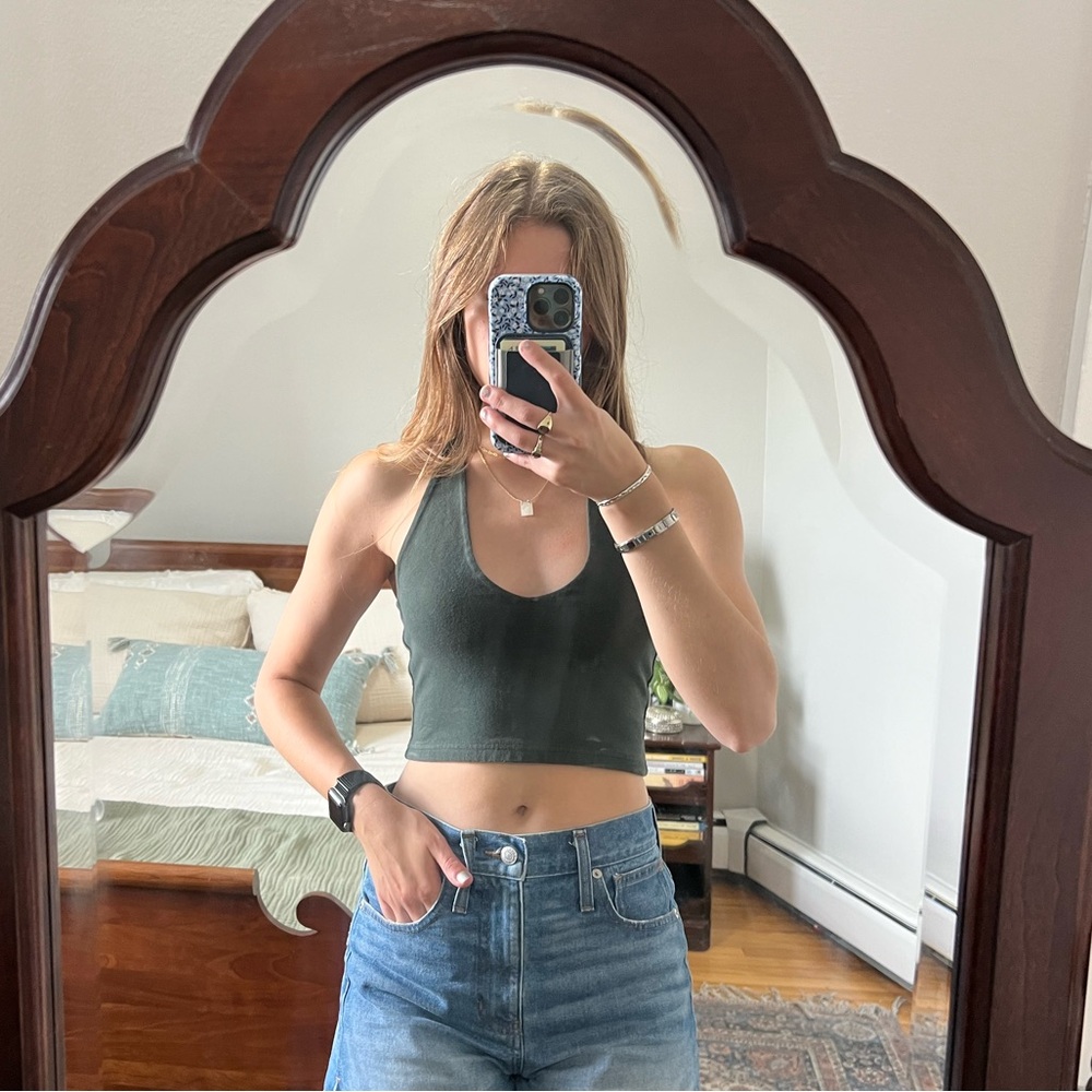 Brandy Melville Dark Green Halter Top